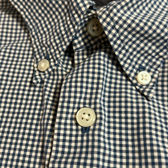 Eddie Bauer Blue and White Checkered button down Shirt - Picture 4 of 6